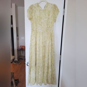 Lucky Brand Yellow Paisley Maxi Dress